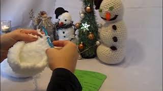 DIY WinterDEKO Schneeball Schneekugel HÄKELN SELBER MACHEN How to [upl. by Weiser933]