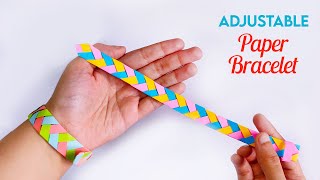 Easy Paper Bracelet  Adjustable Friendship Band [upl. by Renee324]