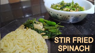 Chinese Style Water Spinach Stir fry  Stir Fried Spinach  Water Spinach  Pani Bhaji [upl. by Liag]