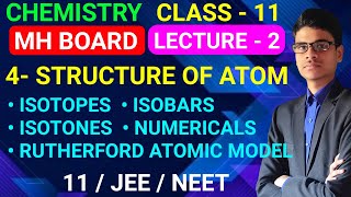 Rutherford atomic model  Isotopes Isobars Isotones  4 Structure of atom  MH Board 11JEENEER [upl. by Kirschner]