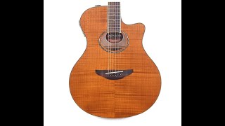 Yamaha APX600FM Flame Maple Amber AcousticElectric Guitar  Overview [upl. by Notlok244]