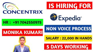 Concentrix Is Hiring For Expedia Process  Non Voice Process  Jobs In Concentrix For Freshers [upl. by Gaudet]