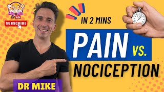 Pain vs Nociception  In 2 minutes [upl. by Bradford555]