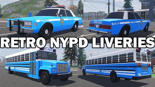 RETRO NYPD LIVERIES Emergency Response Liberty County ROBLOX [upl. by Cleary]