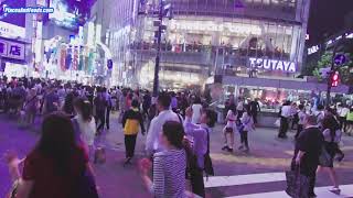 Shibuya Crossing Tokyo Japan The busiest pedestrian intersection in the World [upl. by Haliek664]