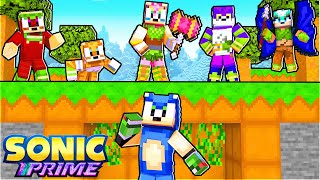 SONIC PRIME Minecraft BOSCAGE MAZE MANHUNT 4 [upl. by Ashbaugh]