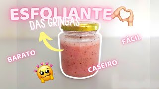 FIZ O MELHOR ESFOLIANTE DAS GRINGAS💜✨ ESFOLIANTE CASEIRO  FÁCIL E BARATO [upl. by Blanca]