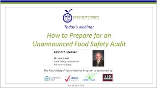 How to Prepare for an Unannounced Food Safety Audit [upl. by Needan]