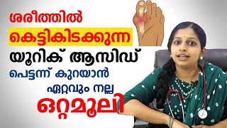 ശരീരത്തിൽ കെട്ടികിടക്കുന്ന യൂറിക് ആസിഡ് കുറക്കാൻ ഏറ്റവും നല്ല ഒറ്റമൂലി  uricacid  Arogyam [upl. by Wolfie313]