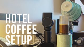 dank hotel coffee setup ft AeroPress Clear  Flow Control Cap [upl. by Yesnil]