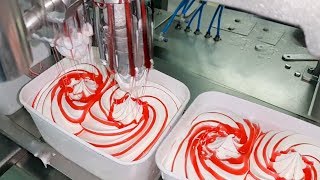 Ice Cream Filling Machines Inside The Ice Cream Production Factory [upl. by Ameline940]