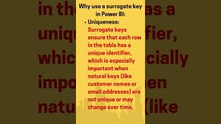 What is a surrogate key and why do we use it in Power BI I shorts [upl. by Swehttam621]