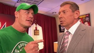 John Cena recommends Mr McMahon fire John Laurinaitis Raw June 11 2012 [upl. by Ellednahc]