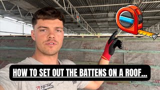 HOW TO SET OUT THE FIRST BATTEN ON A PITCHED ROOF [upl. by Llennhoj]