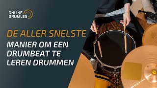 De ALLER snelste manier om een drumbeat te leren drummen  Online Drumles 11 [upl. by Winna]