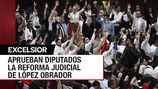 Pese a protestas diputados de Morena y aliados aprueban en lo general la reforma judicial [upl. by Sue916]