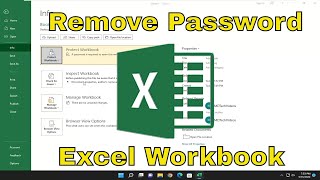 How to Remove Password Protection For Excel Workbook Tutorial [upl. by Ramgad]