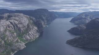 Hommersåk Forsand Lysefjorden  Flying Over Norway [upl. by Sivel]