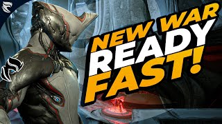 Warframe HOW to be NEW WAR READY as FAST AS POSSIBLE ad [upl. by Attenohs]