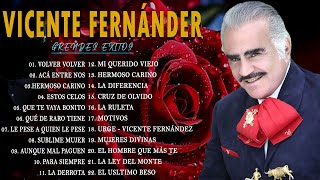 VICENTE FERNANDEZ MEJORES CANCIONES  VICENTE FERNANDEZ 40 GRANDES ÉXITOS MIX [upl. by Llewxam]