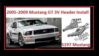 Mustang Headers install 20052020 Ford Mustang GT How to install Headers S197 [upl. by Ecela]