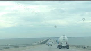 Lake Pontchartrain Twin Span Bridge 54 mile drive Interstate 10 [upl. by Adaval]