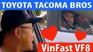 Toyota Tacoma brothers checking out VinFast VF8  supernamn [upl. by Cece]