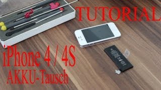 Wie tausche ich mein Akku im iPhone 4  4S Tutorial deutsch [upl. by Aiuqcaj]