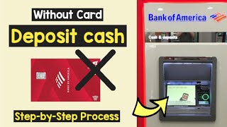 Contactless Deposit Cash Bank of Americas ATM  BOA ATM cardless digital card deposit money Apple [upl. by Seiden]