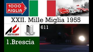 Mille Miglia 55  Stage 1Brescia f  Triumph TR2  TvCam [upl. by Eilliw]