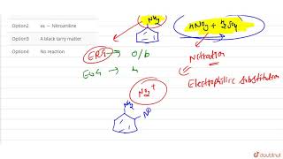 Aniline on heating with conc HNO3 conc H2SO4 mixture yields  12  CYANIDES ISOCYAN [upl. by Suiramed467]