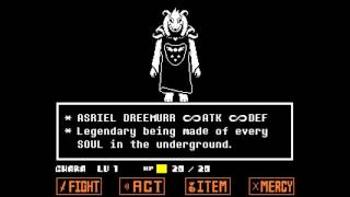 Undertale  Asriel Dreemurr Fight Pacifist Run [upl. by Llenehc]