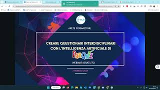 Webinar gratuito Creare Questionari interdisciplinari con lIntelligenza Artificiale di PanQuiz [upl. by Axe]