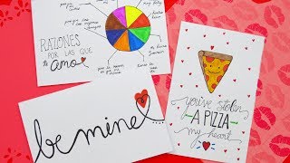 3 Tarjetas fáciles y bonitas para regalar a tu novio♥♥ [upl. by Anwahsiek]