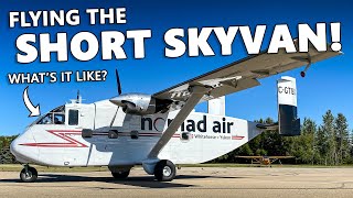 Flying the STRANGESTLOOKING PLANE EVER Short Skyvan in Innisfail Alberta 4K [upl. by Stelle]