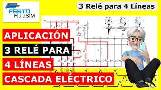 Aplicación Cascada con 3 relés y 4 líneas en control eléctrico fácil conexión 😊👍 [upl. by Service170]