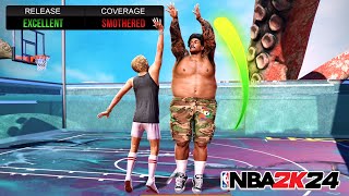 I Made a Glitched 400 POUND SHARPSHOOTER on NBA 2K24 [upl. by Aikan484]