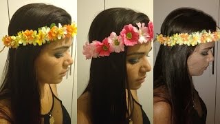 Faça você mesmo  Tiara ou coroa de flores para o cabelo [upl. by Adnawt750]