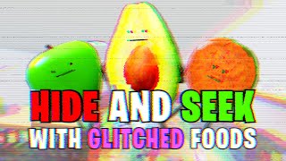 SECRET STAYCATION  FLYING with GLITCHED FOODS in HIDE AND SEEK in Roblox [upl. by Anita]