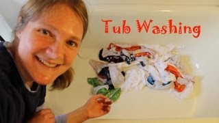 How to Hand Wash Cloth Diapers  Tub amp Plunger Routine [upl. by Isolt]