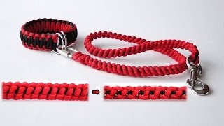 How to Make a Paracord BungeeElastic Dog Leash  Multifunctional handledog collar [upl. by Martin]