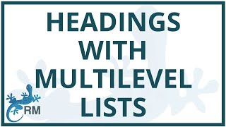 Format a Word Document Part 1 Headings with Multilevel Lists [upl. by Carma237]