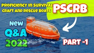 PSCRB Exit Exam Questions Part1  Refresher Proficiency In Survival Craft And Rescue Boats QnA 2022 [upl. by Urissa]