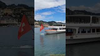 Ein Schiff auf dem Vierwaldstättersee bei Luzern [upl. by Trude]