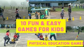 10 Recreational Games 10 Fun amp Easy Games for Kids  Physical Education Games  PE Class  Games [upl. by Erdua]