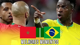 MARROCOS 2 X 1 BRASIL  MELHORES MOMENTOS  AMISTOSO INTERNACIONAL 2023  25032023 [upl. by Hgielah]