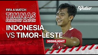 Highlights  Indonesia VS TimorLeste  FIFA A Timnas Indonesia [upl. by Katerine700]