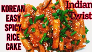 Korean Rice Cake Spicy Rice cake Garaetteok  Indian VERSION of KOREAN Rice Cake  ENG SUBTITTLE [upl. by Okiram942]