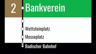 BVB Ansagen  Tram 2 Binningen Kronenplatz – Badischer Bahnhof [upl. by Nnaeerb]