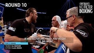 Corner cam What Tyson Furys trainer Ben Davison said to him between every round [upl. by Hound]